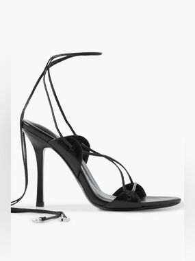 Alexander Wang Black Lace-Up Stiletto Sandal